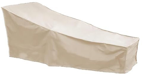BORDSTRACT Copertura per Chaise Longue, Fodera per Sedia a Sdraio Impermeabile, coperture di Protezione Resistenti agli Agenti atmosferici per mobili da Giardino, Lettino da Giardino(Beige)