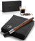 JODORA Barista Tuch + Barista Pinsel Reinigungsset - Siebträger Zubehör - 2 Barista Handtücher extrem saugstark 30x30cm für Siebträgermaschine & Dampfwalze - Kaffee Pinsel (Schwarz)