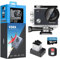AKASO V50 X Action Camera with 64GB microSDXC Memory Card - Native 4K Wifi Underwater 40M EIS Anti-Shake Cam with Touch Screen, Remote Control, Waterproof Case and Mounting Accessories Kit