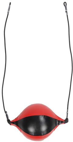 Double End Punching Ball, Boxing Speed Bag, PU Leather Speedbag, Hanging Speed Punching Bags Boxing Training Ball - Pear, Total Length 1.8m (40cm Ball Length)