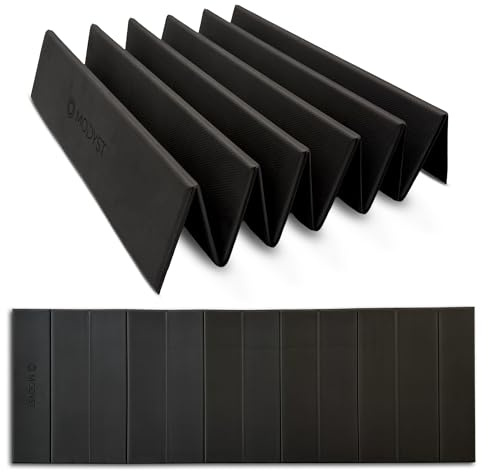 Folding Yoga Mat, TPE Folding Yoga Mat, Foldable Exercise Mat for Yoga, Pilates, Floor Workouts, Compact Design, Travel Friendly, Ideal for Home & Gym, Knee pad, Kneeling pad (Black)