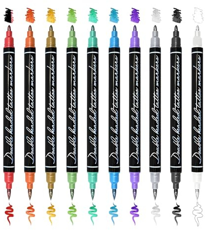 Rotuladores Corporales para Piel | 10 Colores Punta Doble Temporal,Kit De Maquillaje Facial Lavable Para Personas Y Niños En Fiestas Halloween Carnavales Festivales