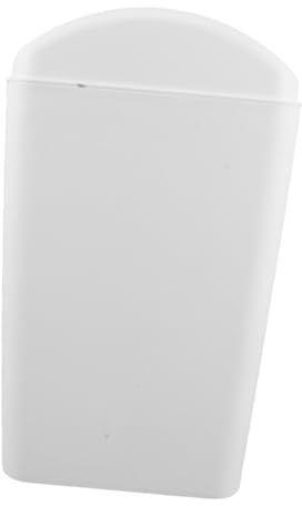 HEALSOPTHY Papelera De Mesa Con Tapa Abatible De Plástico Para Interiores Cocina Oficina Con Tapa Color Blanco Pp