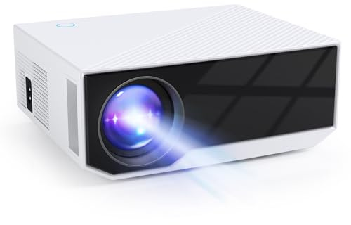 Proyector de Cine en casa Compatible con 4K: 500 lúmenes ANSI, Gran Pantalla de 300 Pulgadas para Noches de Cine y Videojuegos.