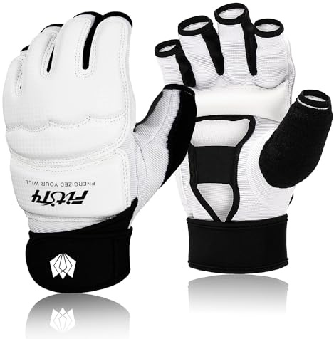 FitsT4 Demi-Mitaines pour entraînement UFC MMA Boxe, Kickboxing, Sparring, Grappling, Arts Martiaux, Muay Thai, Taekwondo