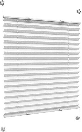 Victoria M. Praktica Plissee ohne Bohren, zum Klemmen Sichtschutz Fenster, Sonnenschutz, Vliesstoff, 50 x 120 cm, Weiß