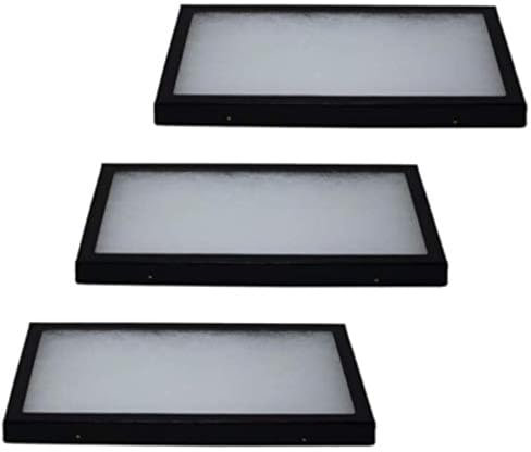 Riker Glass Top Display Cases for Collectables, Arrowheads, Medals & More (3 Pack 12 x 8 x 0.75)