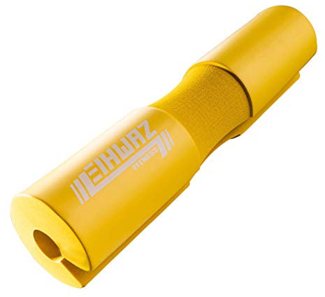 Langhantel Polster, extra Dicke Nackenpolster Langhantel- Barbell Pad Nackenschutz mit Fixierung für Hip Thrust, Squat und andere Übungen, Fitness, Krafttraining für Männer und Frauen (gelb)