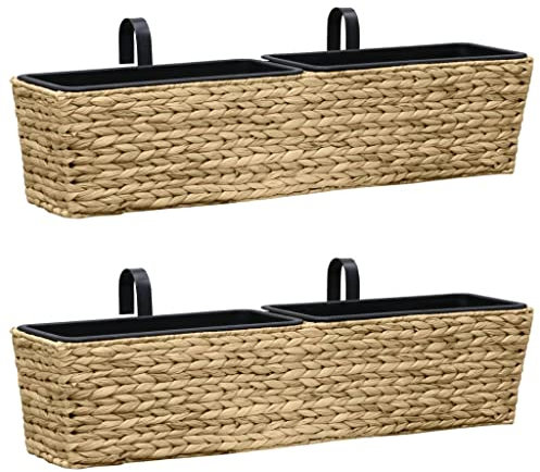 INLIFE 45580 Lot de 2 pots de fleurs en jacinthe d'eau 6,3 kg