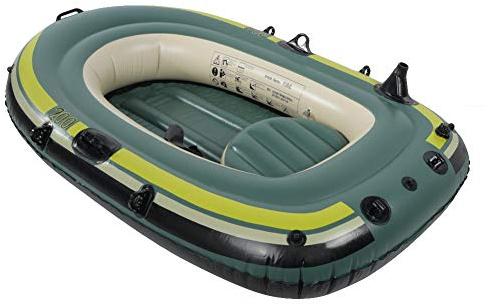 Inflatable Boats 2 Person for Adult Green Pvc Inflatable Two Person Rowing Boat Fishing Drifting Diving Tool Air Boat Diving Tool for Surfing Traveling