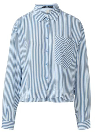 QS Verkürzte Streifenbluse mit aufgesetzter Tasche