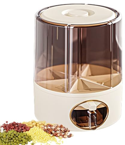 Zunishaone Récipient de stockage de céréales et de riz | Seau de rangement de cuisine hermétique, distributeur de riz, idéal pour contenir des pâtes, des légumineuses et de la farine, pour conserver