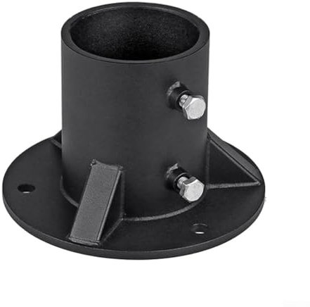 Aprilsunnyzone Base de poste de valla de enlace de cadena de acero resistente, instalación para aplicaciones de lámpara y buzón de correo (78 mm)