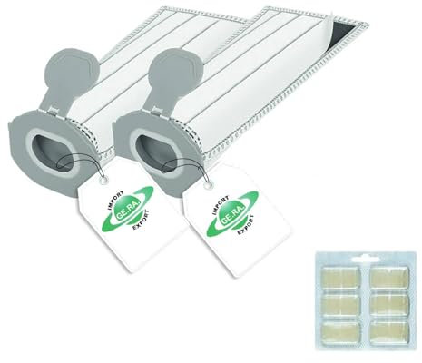 IMPORT GE.RA. EXPORT Sacchetti Aspirapolevre Compatibili con Folletto VK7 VK7S FP7 FP7S, Sacchetto in Microfibra 5 Strati + Profumini (2 Sacchetti + Profumini)