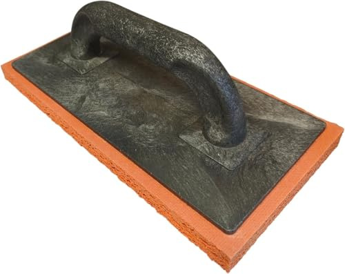 Fine Sponge Float 280x140x18 mm Orange Rubber Sponge Fine (Small holes) Plastering Rendering Tools