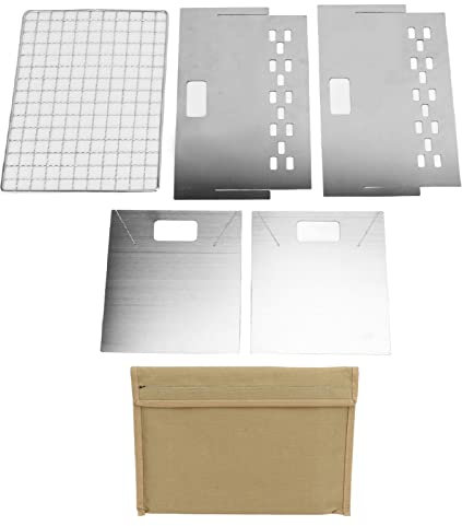 Gril à charbon de bois pliant mini-gril à barbecue portable détachable pour le camping en plein air