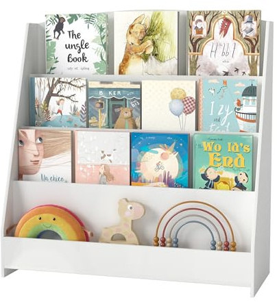 SOCOMFAY 4 Ebenen Bücherregal Kinder Montessori – 88cm Höhe