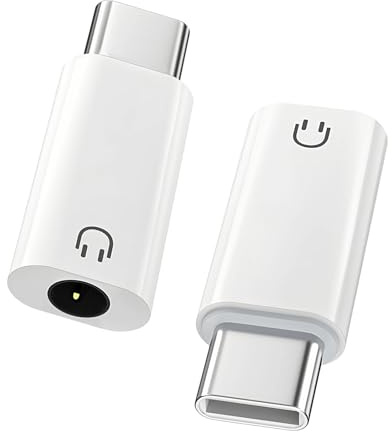 Azonelife USB C till 3,5 mm Audio-hörlursadapter, Type C till 3,5 mm hörlurskontakt Aux-dongle Typ C-adapter 3,5 mm hörlursanslutning Audio med DAC-chip, 16/15 Pro/Max/Plus, S24 S23 S22, Air/Pro
