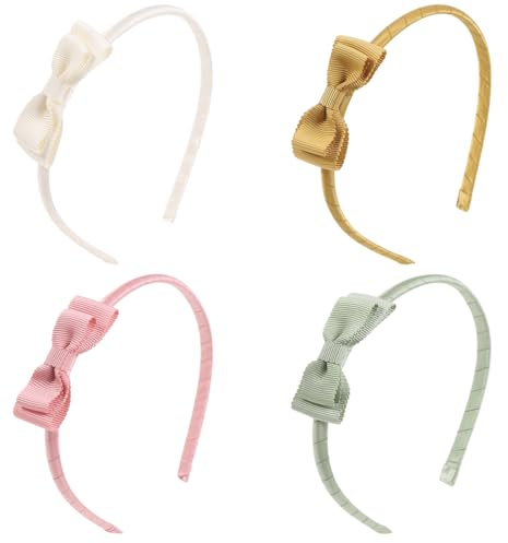 4 fasce per capelli con fiocco per bambine, graziose fasce per bambini, 4 colori