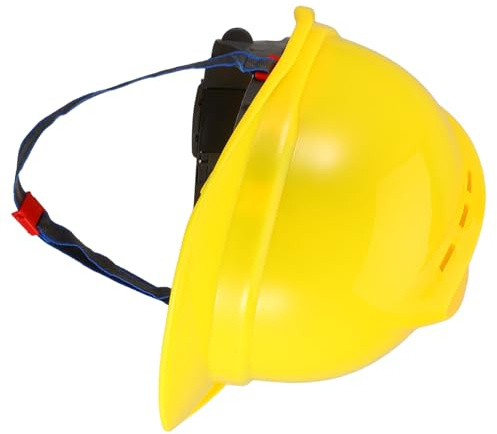 iplusmile Casco De Seguridad Construcción Transpirable Resistente a Impactos Protección UV Casco Amarillo para Hombre y Mujer Reforzado para Uso Obra Unidad Única para Verano