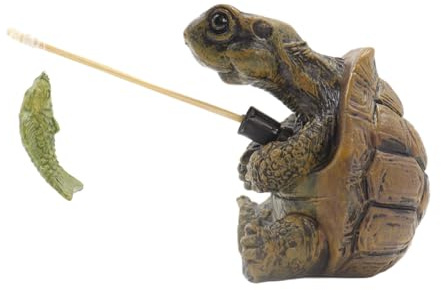 Gutol Mini Stagni Decorativi Per Laghetto Da Giardino, Figure Di Tartaruga Da Pesca, Pescatore, Decorazione Di Tartaruga Per Il Paesaggio Del Giardino Esterno