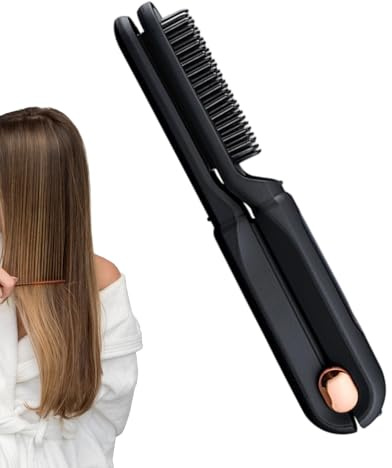 Fer à lisser rechargeable – Fer à friser réglable avec 3 réglages de chaleur pour hommes et femmes 3,5 x 4,5 x 23 cm avec écran LED