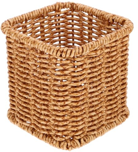 Operitacx Pot à Crayon Bois en Plastique de Style Rustique pour Rangement de Bureau, Organisateur Simple et Pratique pour Fournitures Scolaires et Bureau à Domicile