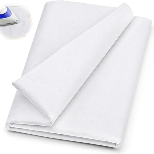 Tessuto non tessuto da stiro, bianco, 1 m x 2 m, 50 g/m², termosaldabile su un lato, per cucito e artigianato, rinforzo e irrigidimento