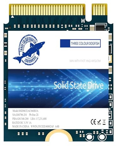 Dogfish - Disco SSD interno M.2 2230 de 128 GB, NVMe PCIe Gen 3.0 x4, compatible con Steam Deck, ordenadores portátiles y ordenadores de sobremesa