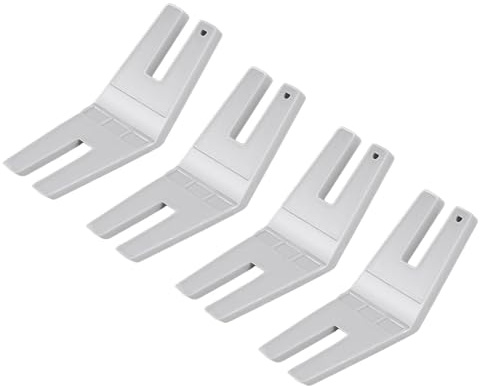4PCS Outil de Pied de Biche pour Machine à Coudre, Aide à la Couture pour Tissus Lourds, Guide d’Ourlet Réglable pour Jeans, Cuir, Toile et Matériaux Épais, Accessoire Stable et Facile à Utiliser