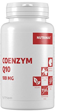 NUTRINAX | Coenzym Q10 | 100mg Q10 pro vegane Kapsel | 120 Kapseln | für 4 Monate | Made in Germany | vegan - ohne Magnesiumstearat