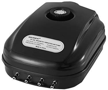 AQUANEAT Aquarium Air Pump 300GPH, for up to 200 Gallon Fish Tank, Powerful Hydroponic Aerator Pump, Adjustable Oxygen Bubbler