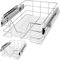 Casaria® 2x Teleskopschublade Schrank Schubladen Ausziehbar 40cm 20kg Belastbar Verchromt Korbauszug mit Zubehör Haushalt Küchenschrank Kleiderschrank