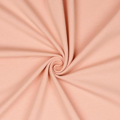 VmG-Store Jersey Stoff UNI Meterware 75 Farben zum Nähen Baumwolljersey Nähstoff Kinderstoff 150 cm breit (071 I Alt Rose)