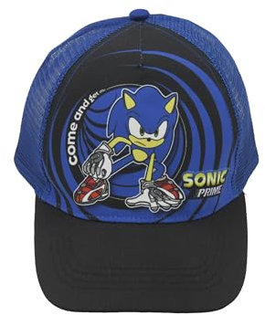 CYPBRANDS Sonic- Gorra, Visera, Beisbolera, Gorros, Color Negro, Producto Oficial