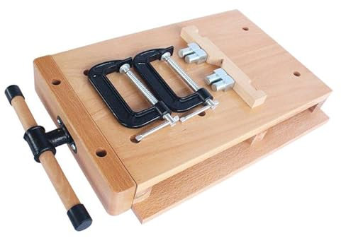 WORDFUN Tragbare Werkbank, Holzwerkbank, Hobelbank Schraubstöcken Arbeitstisch, Tischlerbank, Werkbank Aus Buchenholz, Klemmen Hobeln, Hobelbank Aus Holz, Vielseitig Verstellbar Werkbänke