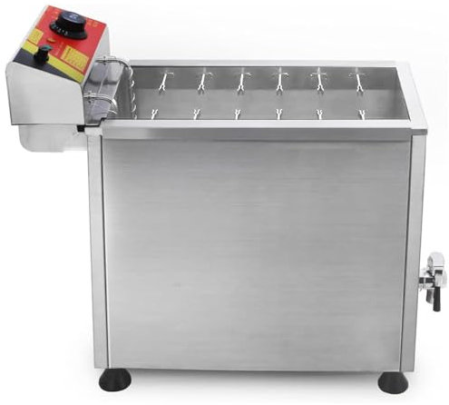YJFEDCC Freidora Eléctrica Comercial De Queso Hot Dog Stick, Freidora Freidora Eléctrica Cheese Stick Fryer Freidora De Palo De Perrito Caliente Cepillado