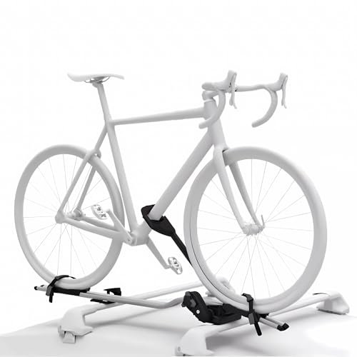 Porte-vélos pour Toit de Voiture, Support de Vélo Verrouillage Antivol, Support de Vélo Universel pour Toit de Voiture, SUV, Camion(Silver)