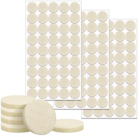 135 Pcs Felt Pads for Chair Legs, Round Anti Slip Felt Furniture Protectors Self Adhesive Felting Furniture Pads for Furnitures Legs Tiled Carpet Hardwood Floors (Apricot)