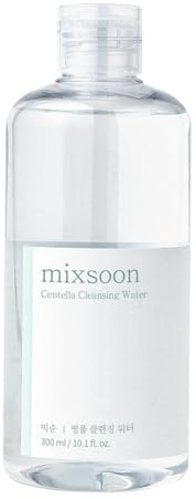 mixsoon Centella Cleansing Water, Micellar Face Cleanser with Centella Asiatica, Gentle, Hydrating Makeup Remover for Sensitive Skin, Soothing, pH-Balanced Daily Skincare (300ml)
