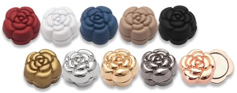 10 st färgglada hijab-magneter, extra starka hijab-nålar för kvinnor kläder halsduk (blomform, en storlek)