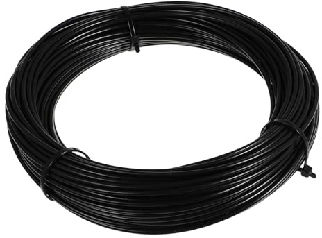 FELTECHELECTR Black Coated Stainless Steel Wire Rope Corrosion-resistant Cable for Indoor Hanging DIY and Outdoor Heavy-duty Garden String UV and Moisture Resistant