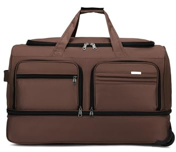 FANDARE Hopfällbar reseväska med hjul, handbagage, rullväska, duffelväska med hjul, handbagage, ryggsäck, herr, kvinnor, sport, sjukhus, övernattningsväska, weekendväska, dagsryggsäck