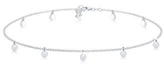 Elli Halskette Damen Choker Geo Kreis Basic Matt Coin in 925 Sterling Silber