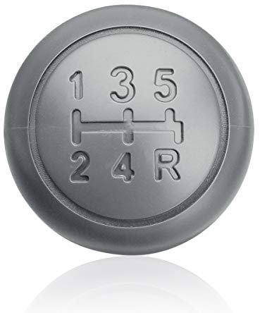 Viviance Pomello Del Cambio A 5 Marce Per Auto compatibile con Fiat 500 500C Panda 2003-2012 Grigio
