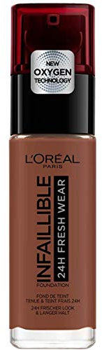 L'Oréal Paris Fondotinta Liquido Infaillible 24H Fresh Wear, A Lunga Tenuta, Protezione Solare SPF25, Cocoa (385), 30 ml