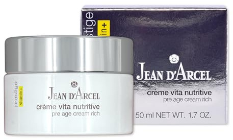 JEAN D'ARCEL PRESTIGE crème vita nutritive – 24h hautstraffende Feuchtigkeitscreme gegen trockene Haut – Mit Vitamin C, A & E – pre age cream rich – 50 ml