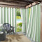 Sun Zero Valencia – Lot de 2 Rideaux à Rayures Cabana pour intérieur/extérieur, Protection UV, écoénergétique, Vert Spa, 137,2 x 213,4 cm