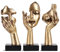 oliruim 3 statue pensatrici, scultura artistica astratta nera dorata moderna decorazione per la casa decorazione da tavolo regalo di Natale Capodanno (3 pezzi oro)