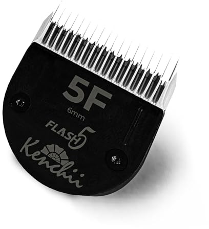 Kenchii Professionelle Hundeschermaschine Blade Flash 5 Tierhaarschneidemaschine - Abnehmbare Edelstahlklingen für Hundepflege - Haarschneidemaschine & Zubehör Haustier Rasierklingen (KEFB5-5F)